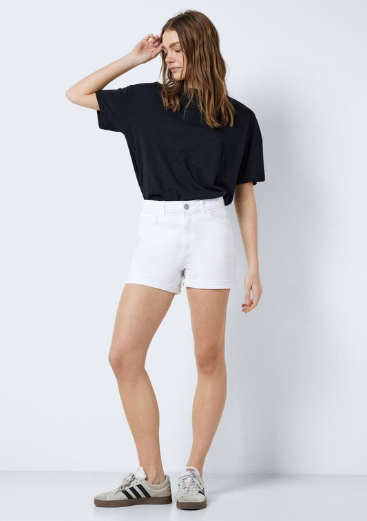 Moni Denim Shorts - White - for kvinde - NOISY MAY - Shorts